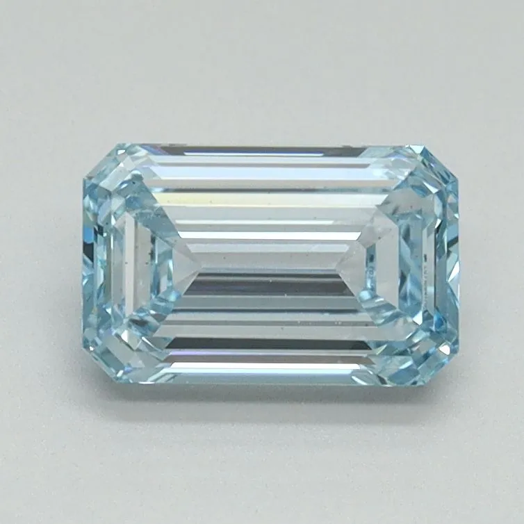 1.02ct EMERALD Fancy Intense Blue VS1 Coloured Lab diamond