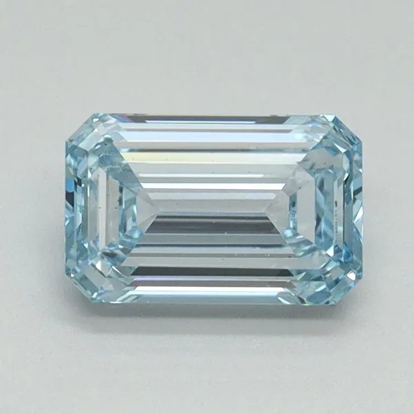 1.02ct EMERALD Fancy Intense Blue VS1 Coloured Lab diamond