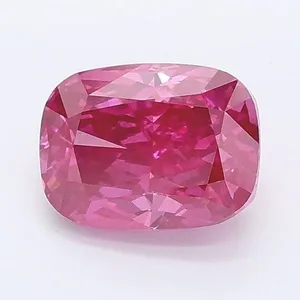 1.22ct CUSHION Fancy Vivid Pink VS2 Coloured Lab diamond