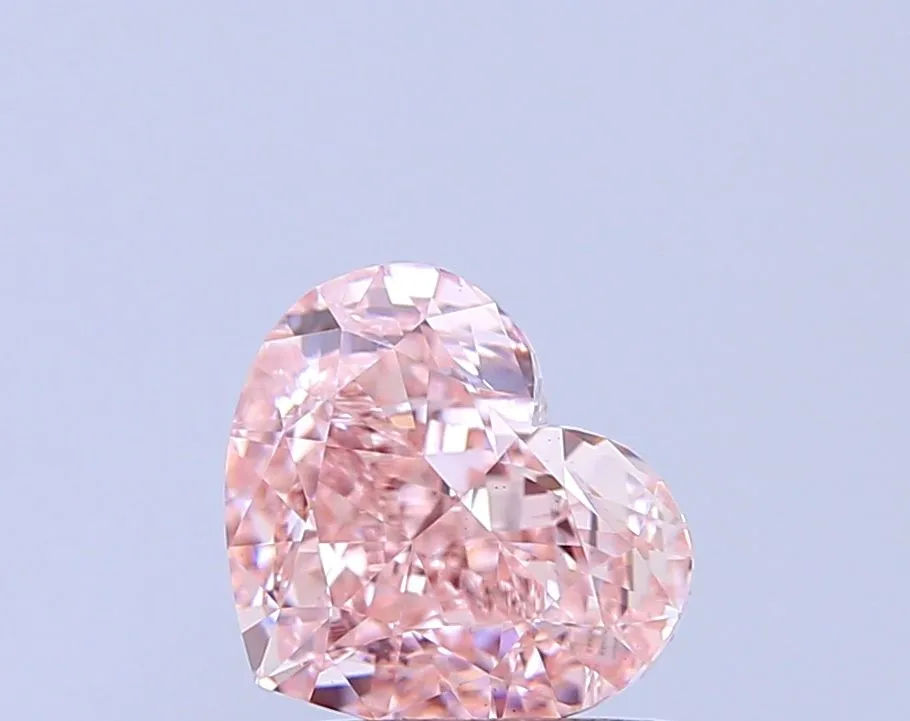 1.09ct HEART Fancy Intense Pink VS1 Coloured Lab diamond