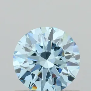 0.51ct ROUND Fancy Vivid Blue VVS2 Coloured Lab diamond