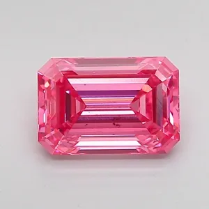 1.62ct EMERALD Fancy Vivid Pink VS2 Coloured Lab diamond