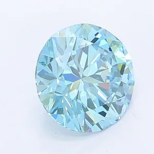 1ct ROUND Fancy Vivid Blue VS1 Coloured Lab diamond