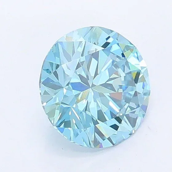 1ct ROUND Fancy Vivid Blue VS1 Coloured Lab diamond