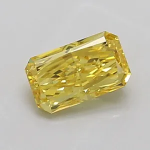 1.12ct RADIANT Fancy Vivid Yellow VS1 Coloured Lab diamond