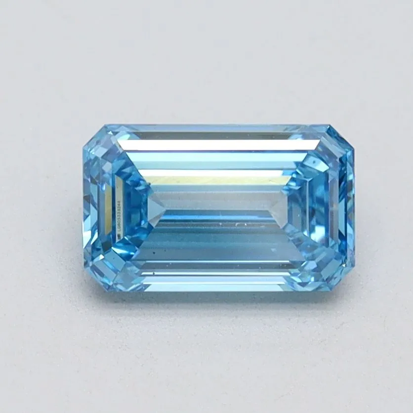 1.01ct EMERALD Fancy Vivid Blue VS2 Coloured Lab diamond