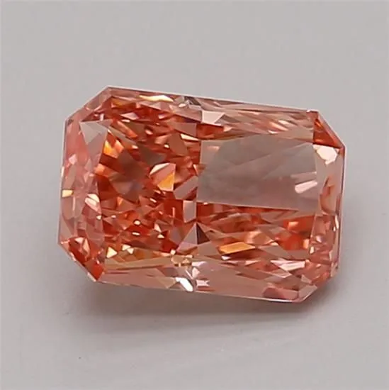 0.92ct RADIANT Fancy Vivid Pink VVS2 Coloured Lab diamond