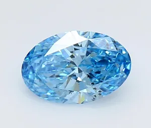 1.04ct OVAL Fancy Vivid Blue SI2 Coloured Lab diamond
