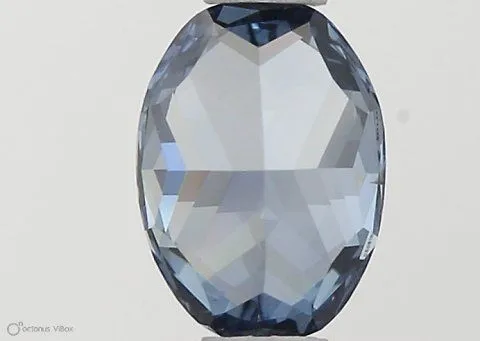 0.58ct OVAL Fancy Vivid Blue VS2 Coloured Lab diamond