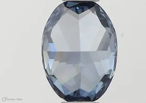 0.58ct OVAL Fancy Vivid Blue VS2 Coloured Lab diamond