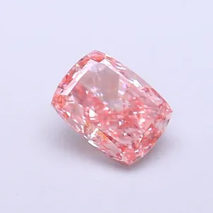1ct CUSHION Fancy Intense Pink VS2 Coloured Lab diamond