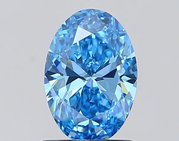 1.02ct OVAL Fancy Vivid Blue VVS2 Coloured Lab diamond