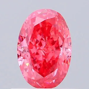 1.05ct OVAL Fancy Vivid Pink VS2 Coloured Lab diamond