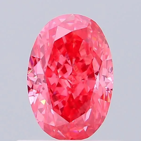 1.05ct OVAL Fancy Vivid Pink VS2 Coloured Lab diamond