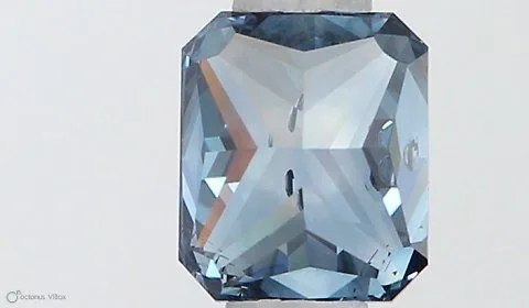 0.50ct RADIANT Fancy Vivid Blue SI2 Coloured Lab diamond