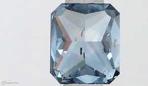 0.5ct RADIANT Fancy Vivid Blue SI2 Coloured Lab diamond