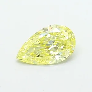 0.64ct PEAR Fancy Yellow VS1 Coloured Lab diamond