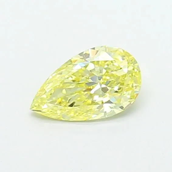 0.64ct PEAR Fancy Yellow VS1 Coloured Lab diamond