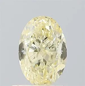0.78ct OVAL Fancy Light Yellow VS1 Coloured Lab diamond