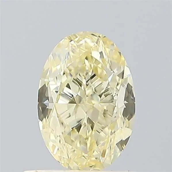 0.78ct OVAL Fancy Light Yellow VS1 Coloured Lab diamond