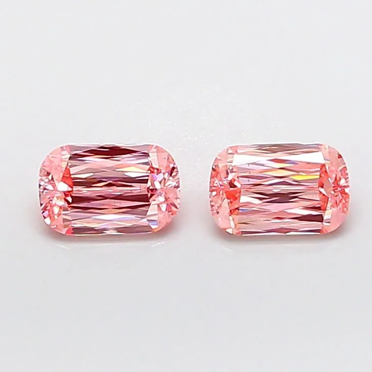 1.08ct CUSHION Fancy Vivid Pink VS2 Coloured Lab diamond