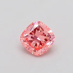 0.36ct CUSHION Fancy Vivid Pink SI1 Coloured Lab diamond