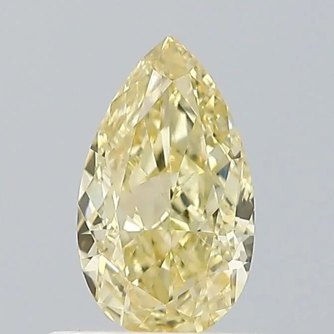 0.58ct PEAR Fancy Yellow VS1 Coloured Lab diamond