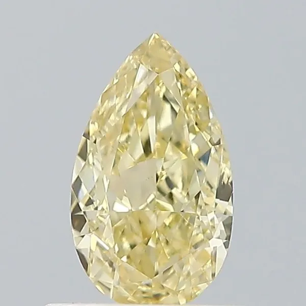 0.58ct PEAR Fancy Yellow VS1 Coloured Lab diamond