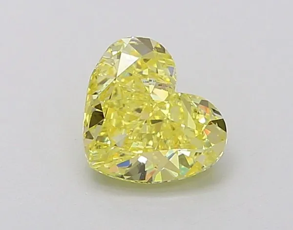 1.07ct HEART Fancy Intense Yellow VS1 Coloured Lab diamond