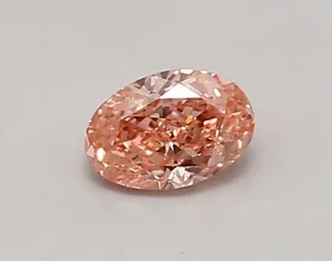0.44ct OVAL Fancy Vivid Pink VVS1 Coloured Lab diamond