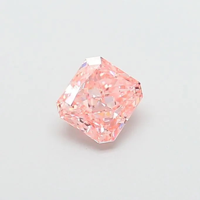 1.07ct RADIANT Fancy Vivid Pink VVS2 Coloured Lab diamond
