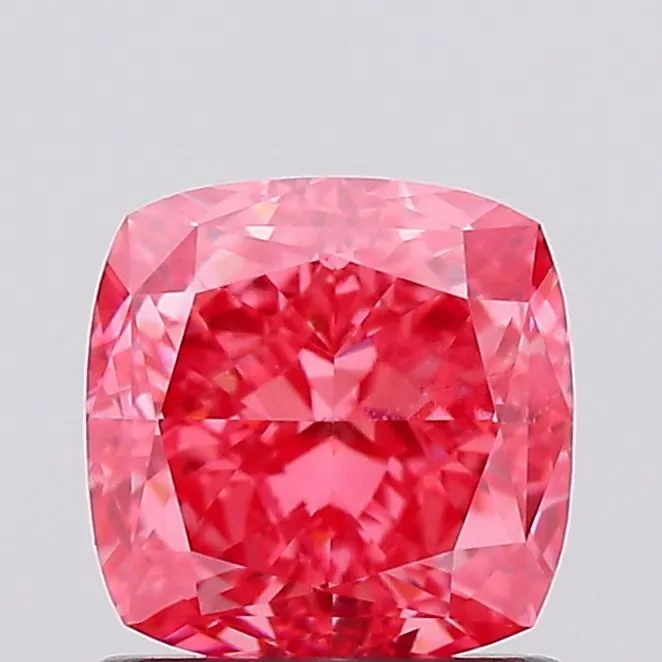 1.30ct CUSHION Fancy Vivid Pink VVS2 Coloured Lab diamond