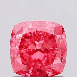 1.3ct CUSHION Fancy Vivid Pink VVS2 Coloured Lab diamond
