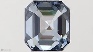 0.37ct EMERALD Fancy Vivid Blue VVS2 Coloured Lab diamond