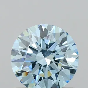 0.63ct ROUND Fancy Vivid Blue VVS2 Coloured Lab diamond