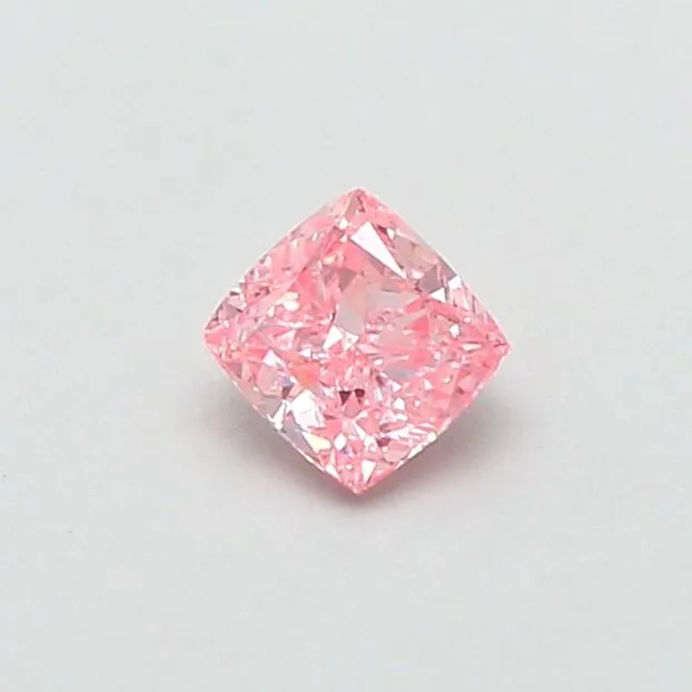 0.33ct CUSHION Fancy Vivid Pink VS1 Coloured Lab diamond