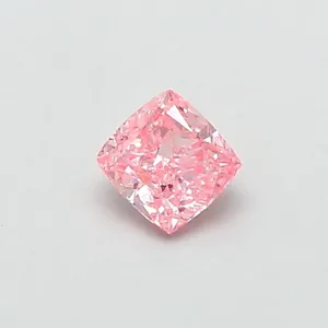 0.33ct CUSHION Fancy Vivid Pink VS1 Coloured Lab diamond
