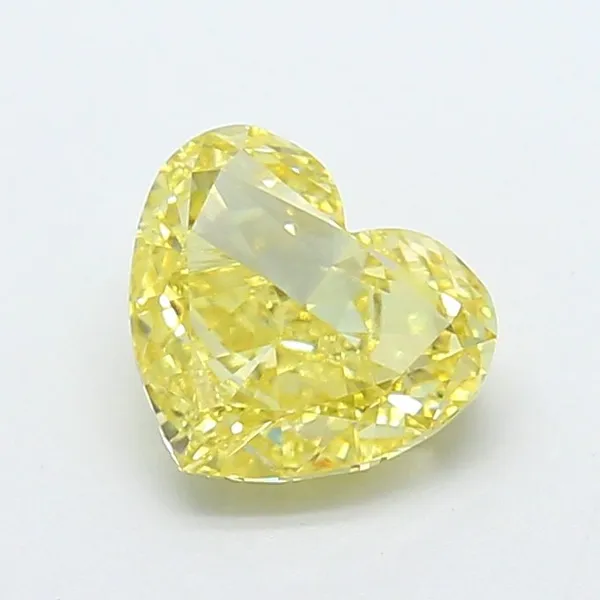 1.92ct HEART Fancy Intense Yellow VS1 Coloured Lab diamond
