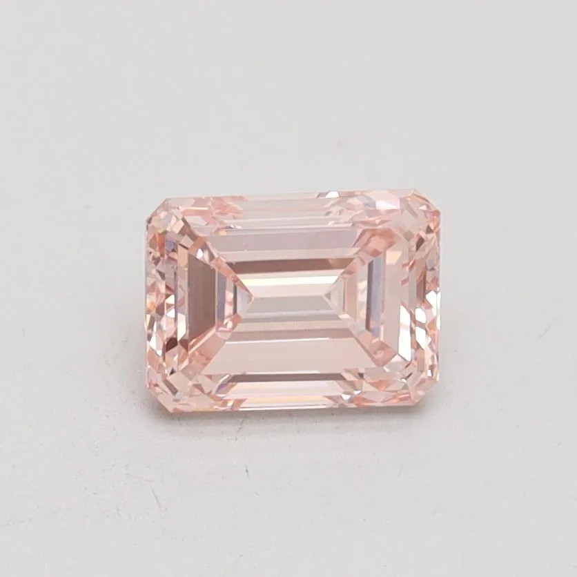 0.70ct EMERALD Fancy Intense Pink VS2 Coloured Lab diamond