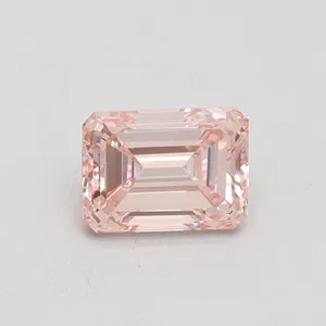 0.7ct EMERALD Fancy Intense Pink VS2 Coloured Lab diamond