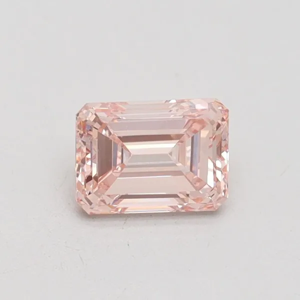 0.7ct EMERALD Fancy Intense Pink VS2 Coloured Lab diamond