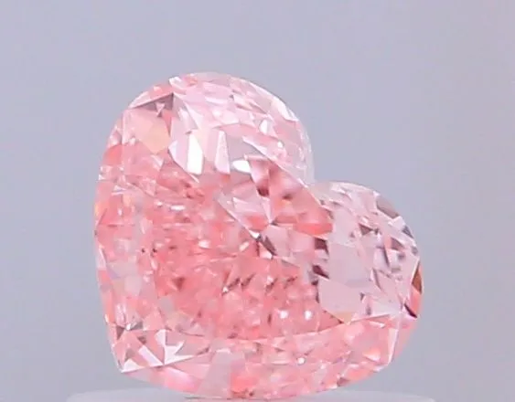 1.00ct HEART Fancy Vivid Pink VS2 Coloured Lab diamond