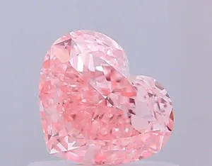 1ct HEART Fancy Vivid Pink VS2 Coloured Lab diamond