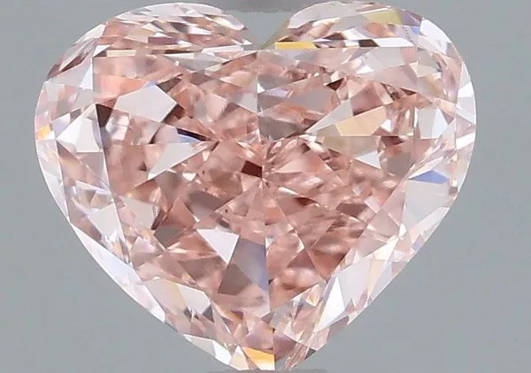 1.17ct HEART Fancy Intense Pink VS1 Coloured Lab diamond