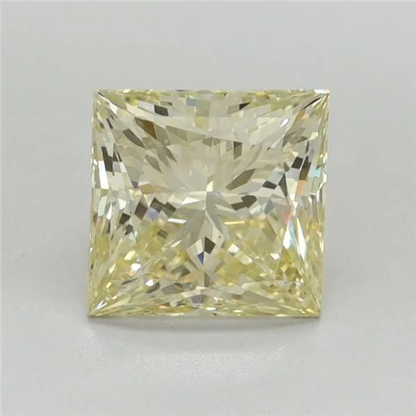 1.59ct PRINCESS Fancy Yellow VS1 Coloured Lab diamond