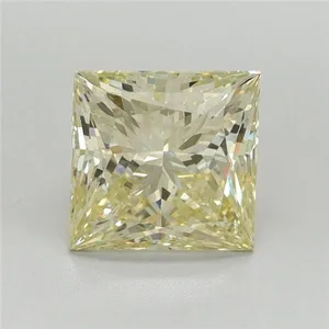 1.59ct PRINCESS Fancy Yellow VS1 Coloured Lab diamond
