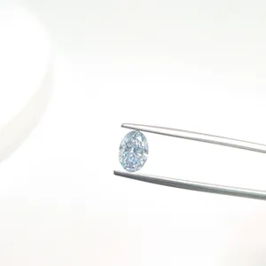 1.01ct OVAL Fancy Light Blue VS1 Coloured Lab diamond