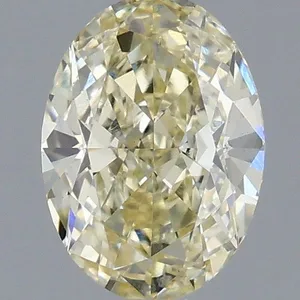1.07ct OVAL Fancy Light Yellow VS1 Coloured Lab diamond