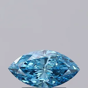 1.04ct MARQUISE Fancy Vivid Blue VVS2 Coloured Lab diamond