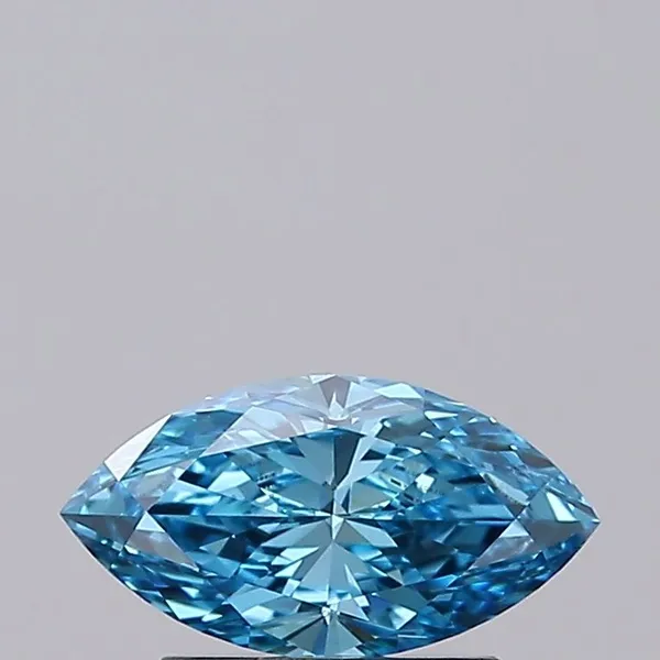 1.04ct MARQUISE Fancy Vivid Blue VVS2 Coloured Lab diamond